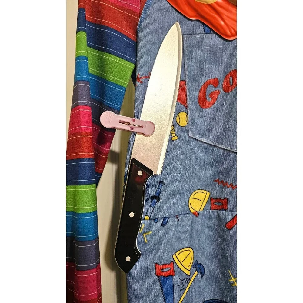 Chucky Kids Costume 10-12 Child's Play Good Guys Jumpsuit Mask Knife Halloween